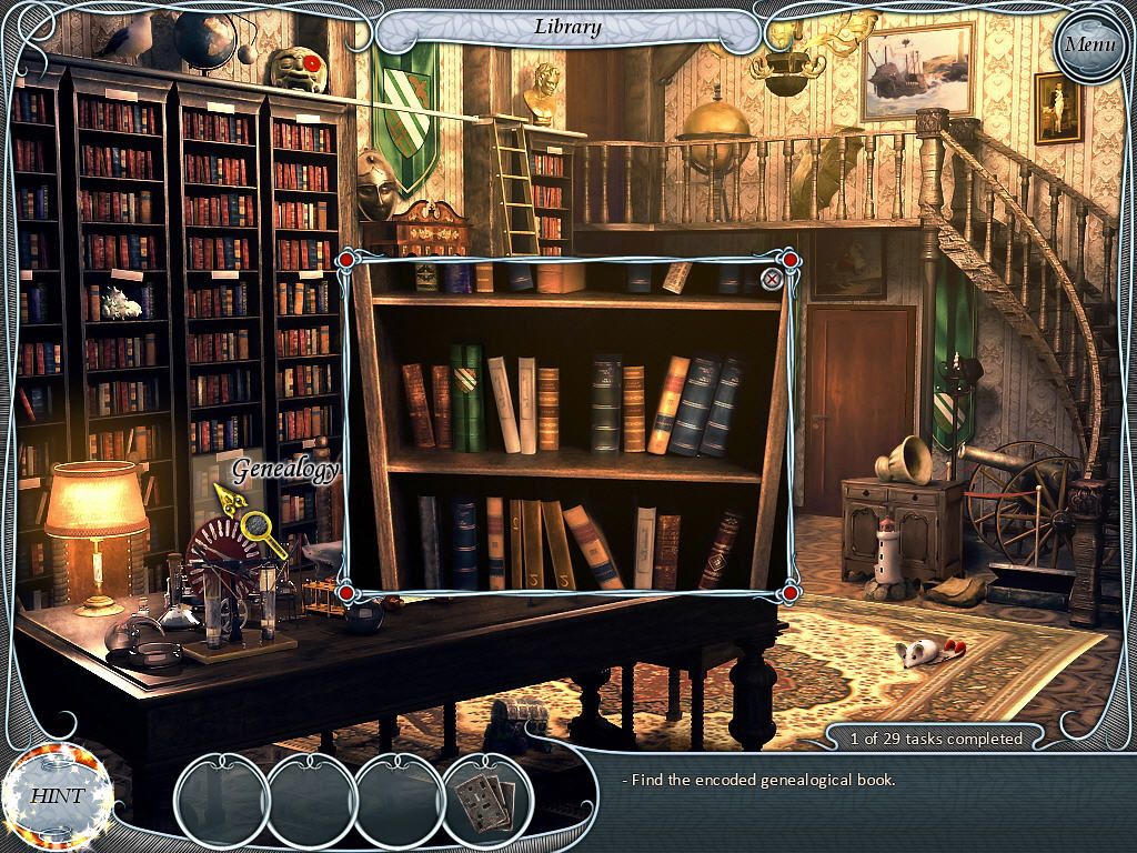 Treasure Seekers: Follow the Ghosts (Windows) screenshot: Genealogy books