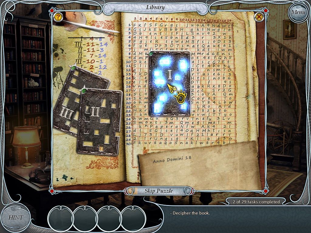 Treasure Seekers: Follow the Ghosts (Windows) screenshot: Library - mini template puzzle