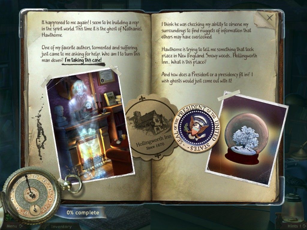 Midnight Mysteries: Salem Witch Trials (iPad) screenshot: Journal