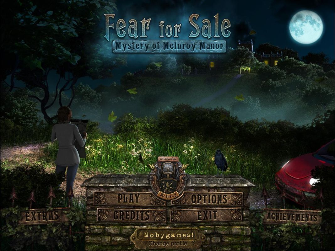 Fear for Sale: Mystery of McInroy Manor (Collector's Edition) (Windows) screenshot: Main menu with extras (collector's edition)