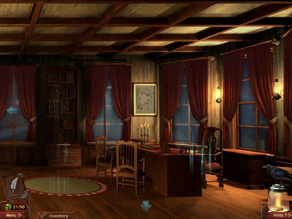Midnight Mysteries: Salem Witch Trials (iPad) screenshot: Courthouse judge’s office