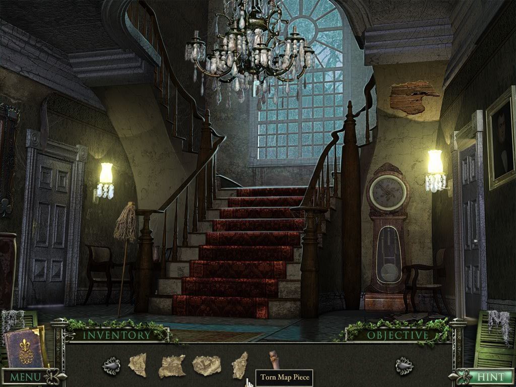Mystery Case Files: 13th Skull (Macintosh) screenshot: Main Staircase