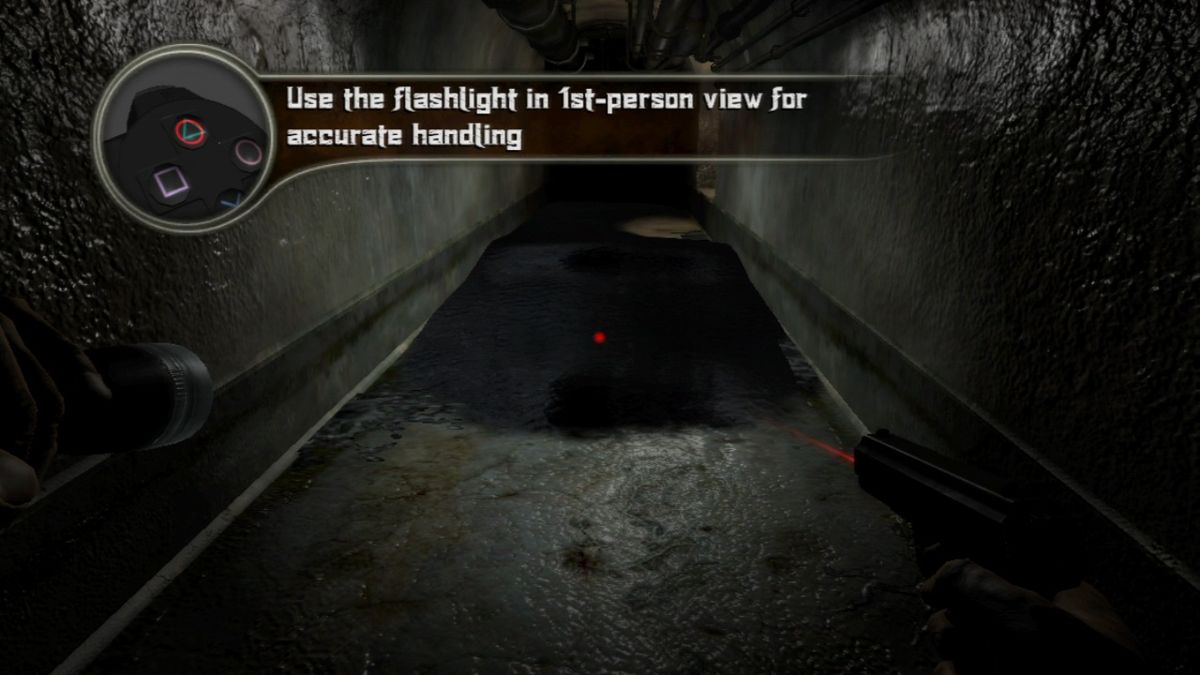 Alone in the Dark: Inferno (PlayStation 3) screenshot: Indestructible dark liquid will eat you alive if you aren't surrounded by light.