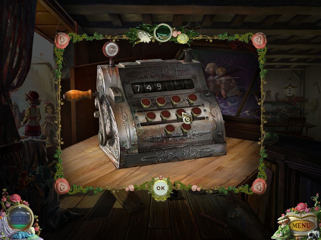 PuppetShow: Souls of the Innocent (Windows) screenshot: Great puzzle: Enter a combination on a keyboard with no labels.