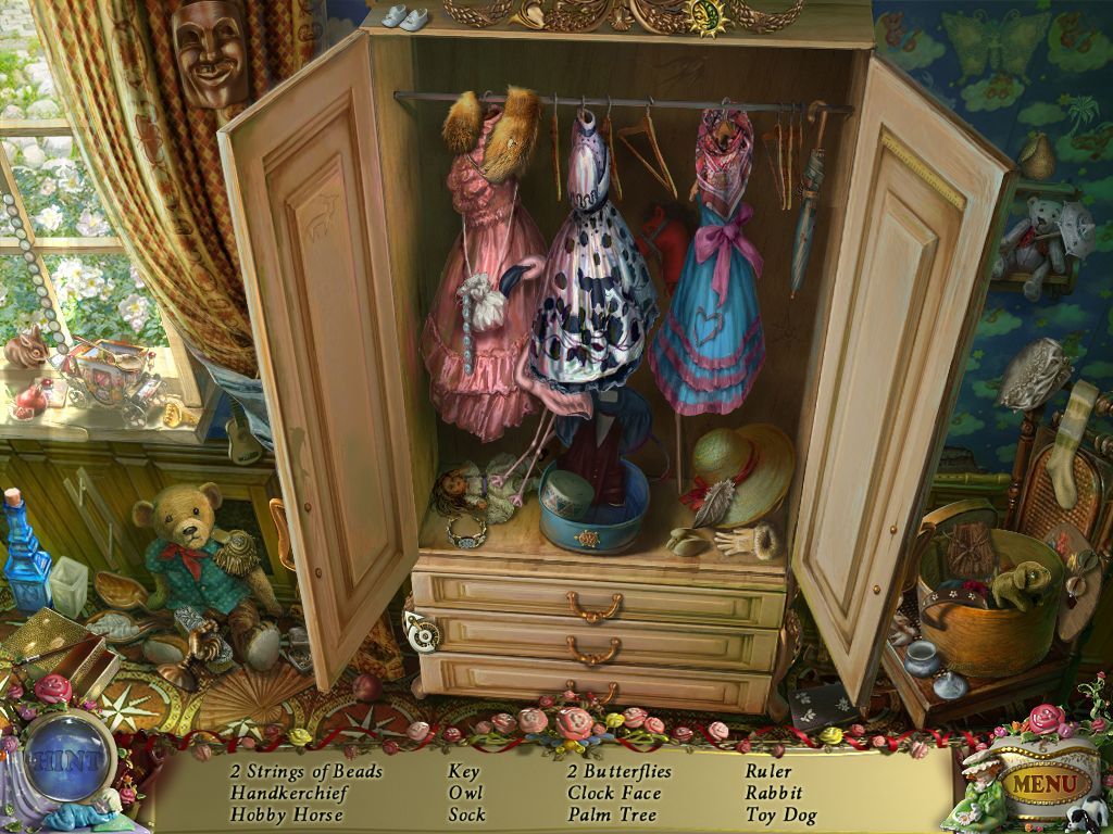 PuppetShow: Souls of the Innocent (Windows) screenshot: Searching the wardrobe.