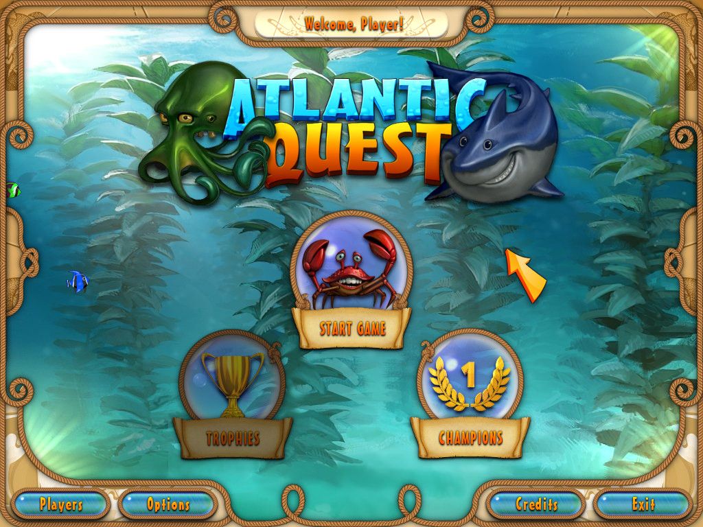 Atlantic Quest (Windows) screenshot: Main menu