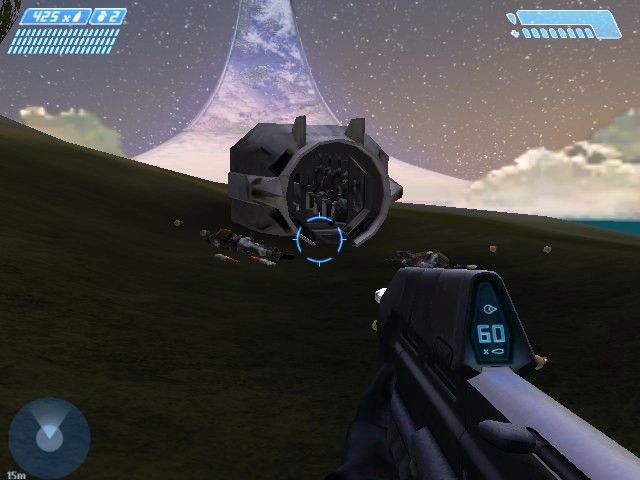 Halo: Combat Evolved (Macintosh) screenshot: Well we landed not good but landed