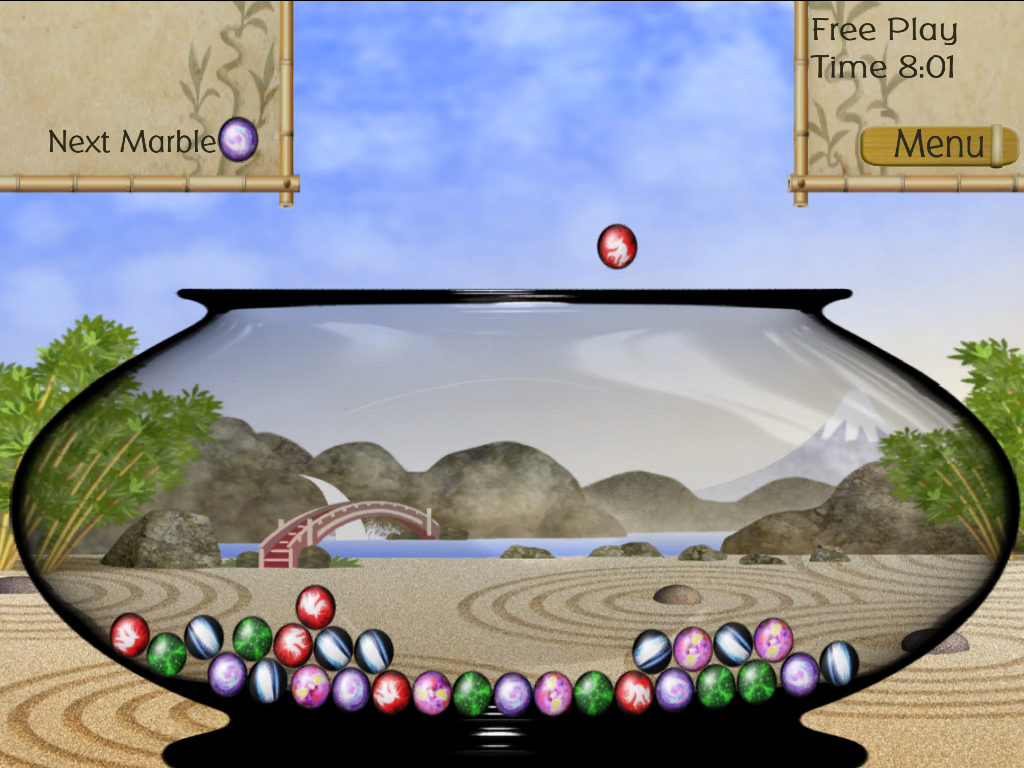 Jar of Marbles (Windows) screenshot: Playing with customized marbles.