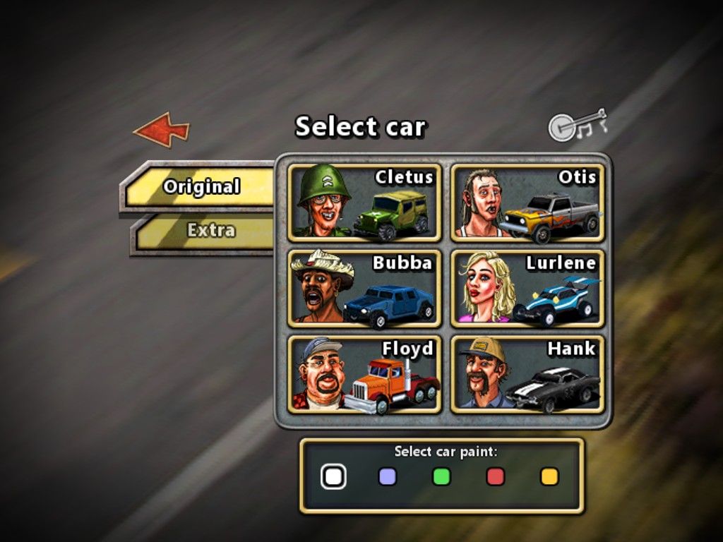 Reckless Racing (iPad) screenshot: Single player select a car