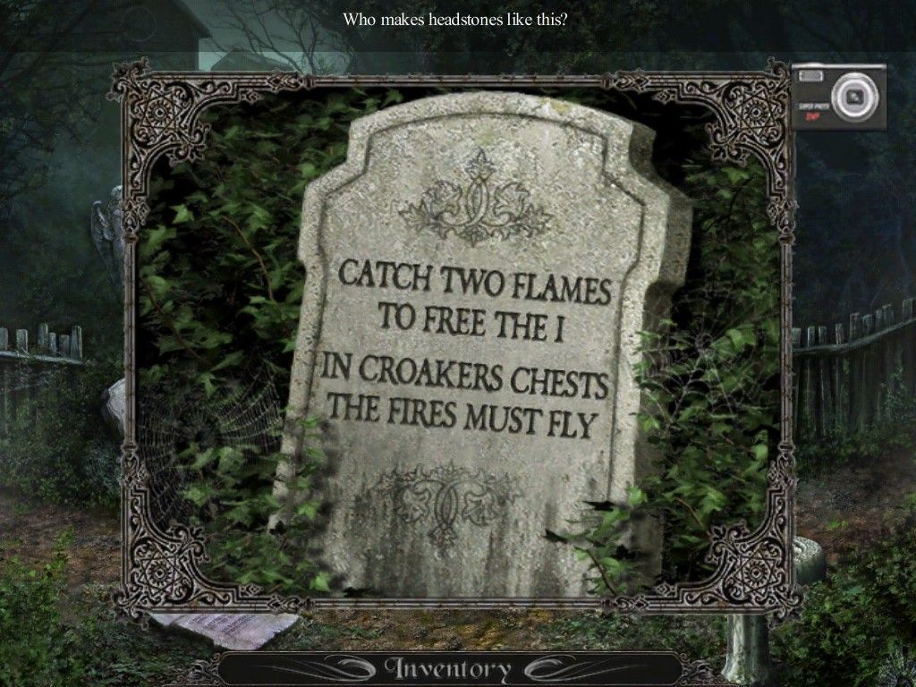 Nightmare Adventures: The Witch's Prison (iPad) screenshot: Tombstones riddles