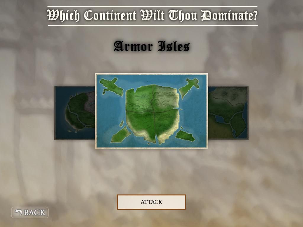 Crush the Castle (iPad) screenshot: HD version - new continent Armor Isles