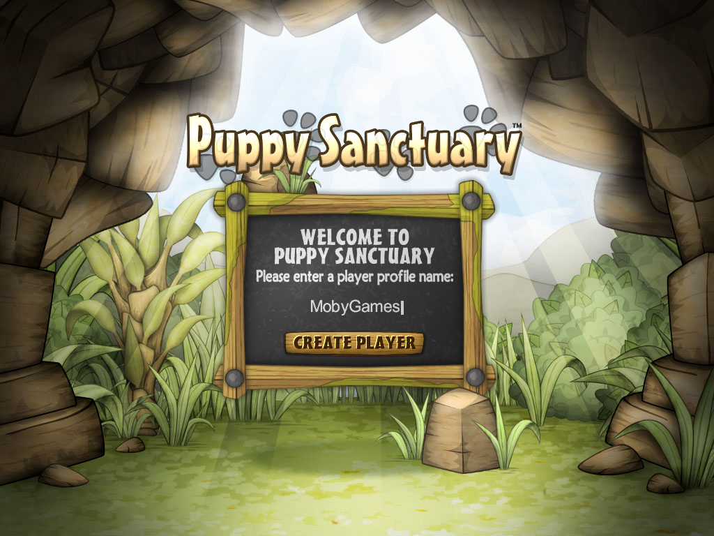 Puppy Sanctuary (Windows) screenshot: Enter your name.