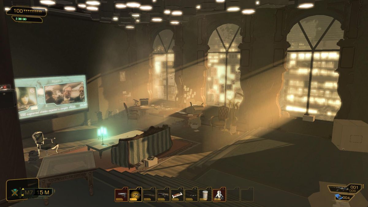 Deus Ex: Human Revolution (Windows) screenshot: Adam Jensen's apartment