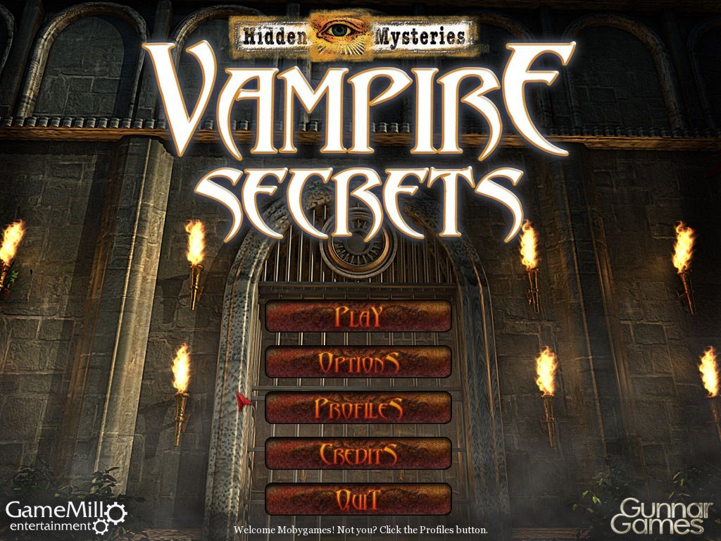 Hidden Mysteries: Vampire Secrets (Macintosh) screenshot: Title