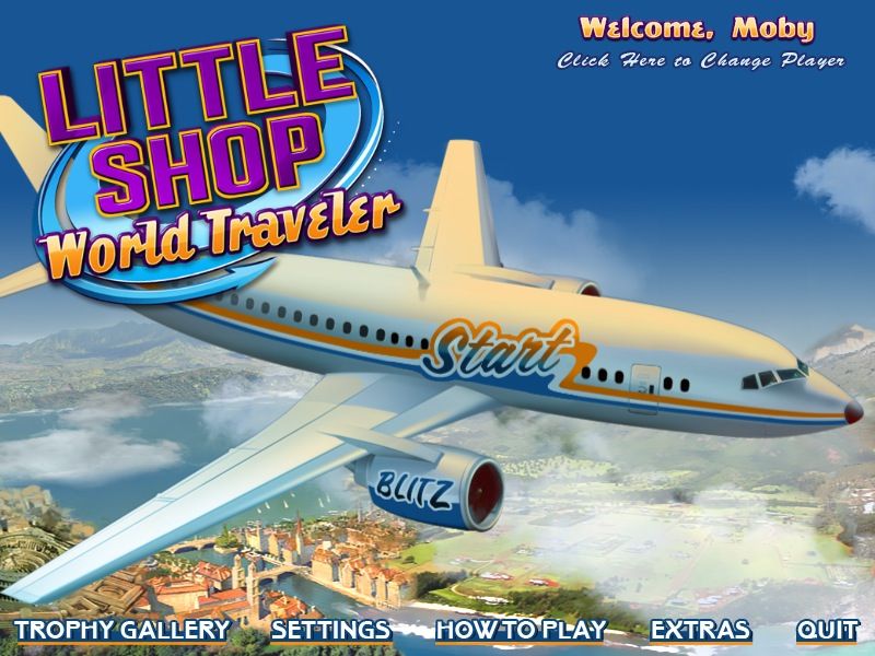 Little Shop: World Traveler (Macintosh) screenshot: Main menu