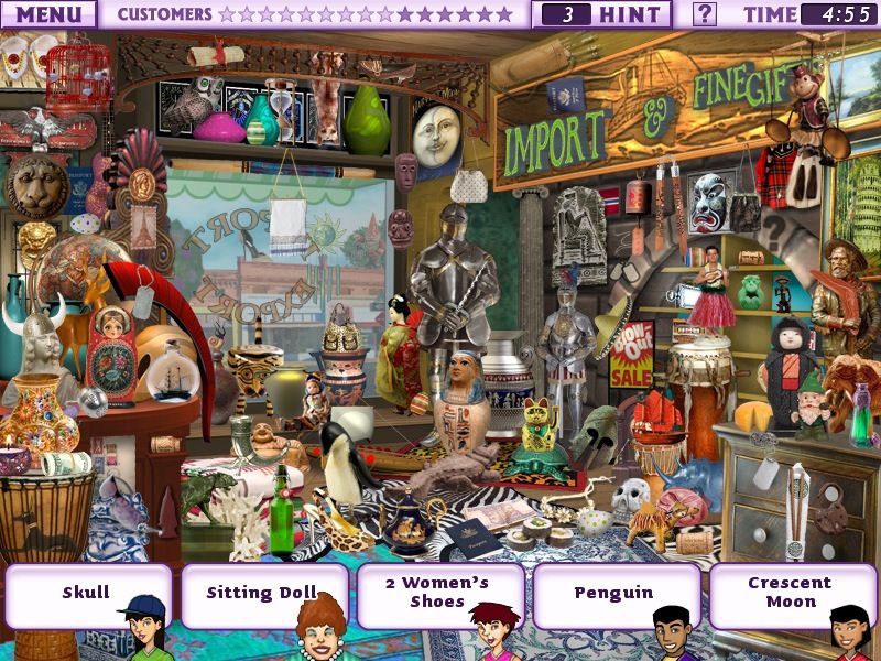 Little Shop of Treasures 2 (Macintosh) screenshot: Import Shop - objects