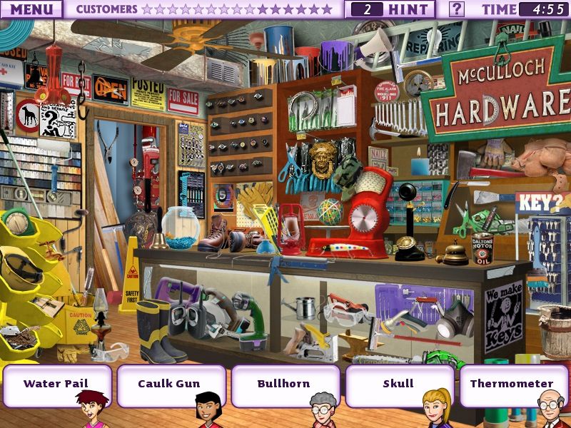 Little Shop of Treasures 2 (Macintosh) screenshot: Hardware Store - objects