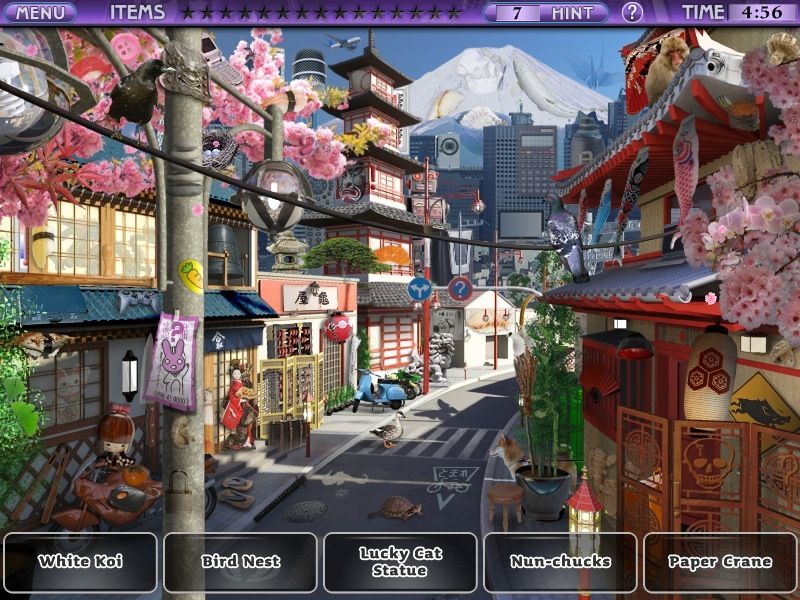 Little Shop: World Traveler (Macintosh) screenshot: Japan - objects