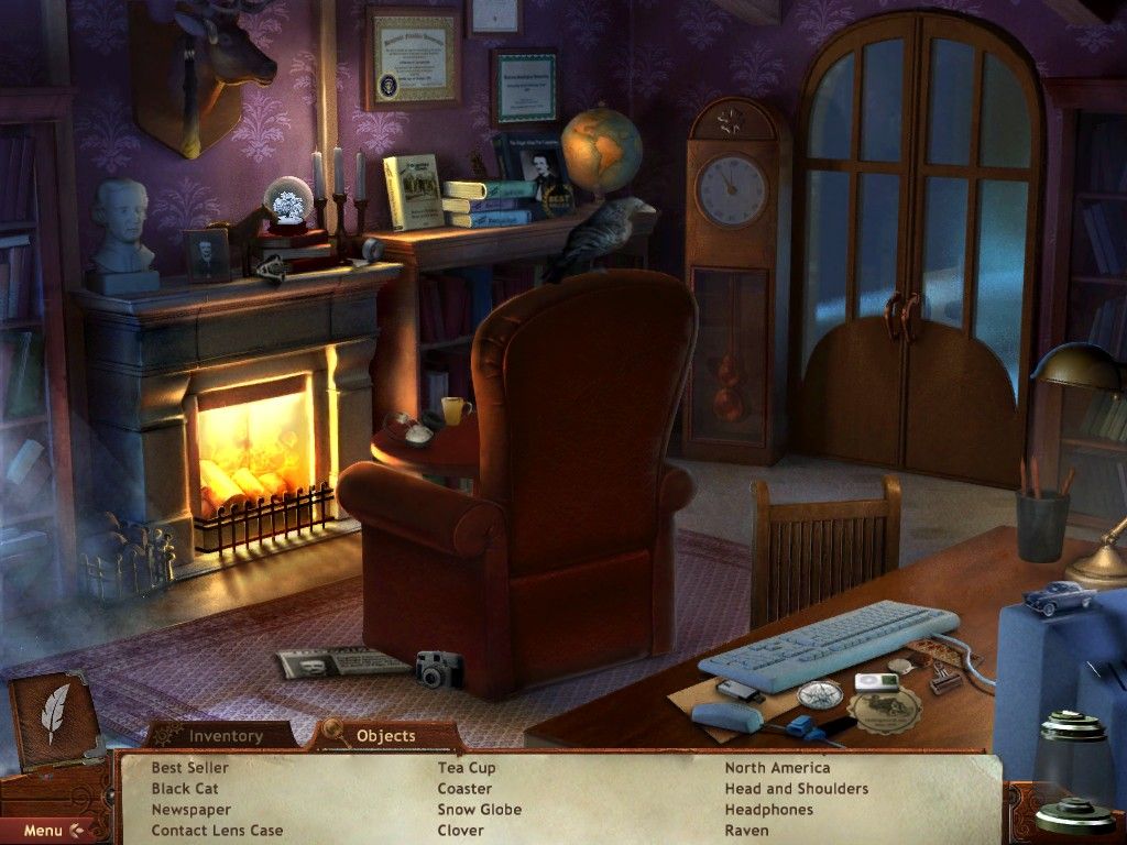 Midnight Mysteries: Salem Witch Trials (iPad) screenshot: Nathaniel Hawthorne meeting - objects