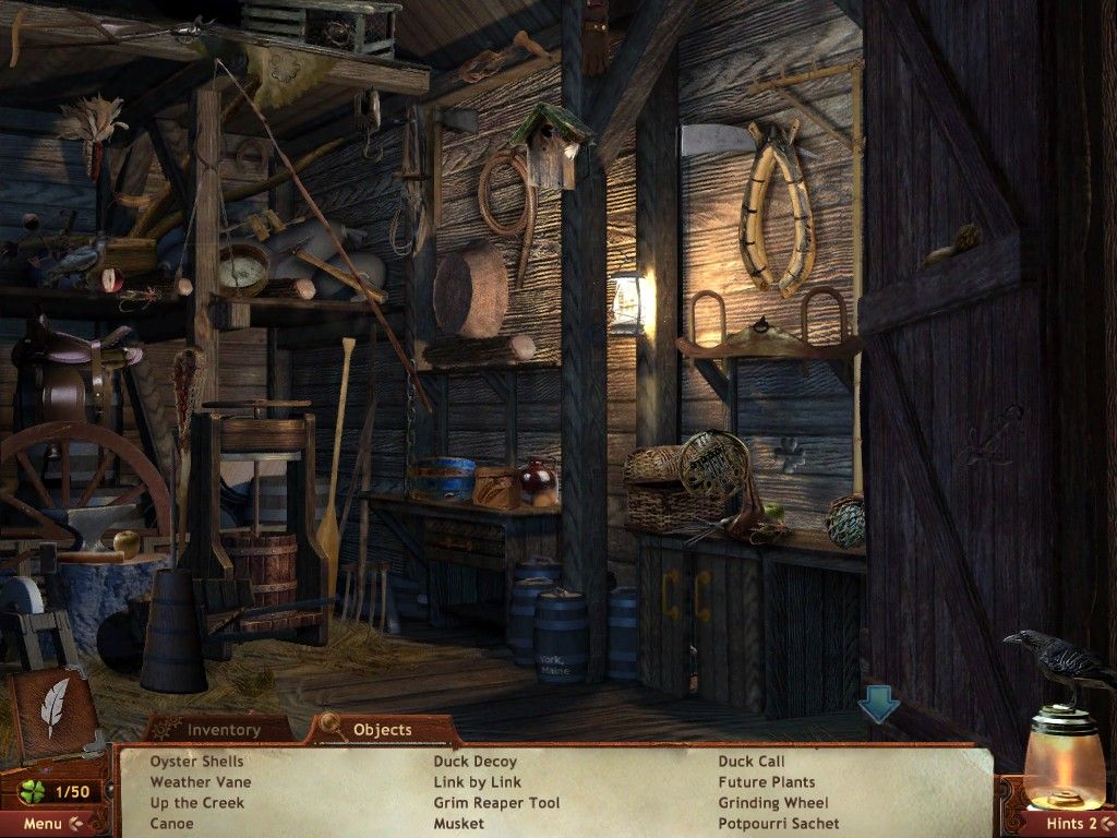 Midnight Mysteries: Salem Witch Trials (iPad) screenshot: Shed - objects