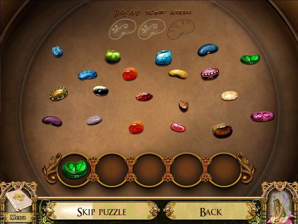 Awakening: The Dreamless Castle (iPad) screenshot: Identical Beans puzzle
