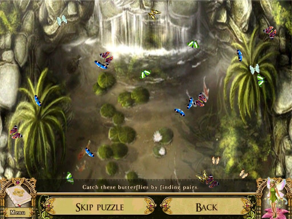 Awakening: The Dreamless Castle (iPad) screenshot: Identical Butterflies puzzle