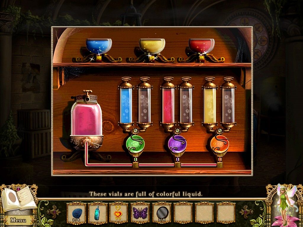 Awakening: The Dreamless Castle (iPad) screenshot: Alchemy Lab - potion of corrosion