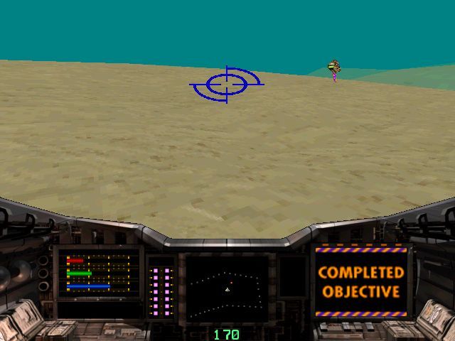 Shockwave Assault (Windows) screenshot: Mission Accomplished. Well sort of 'coz there's still that thing up ahead.