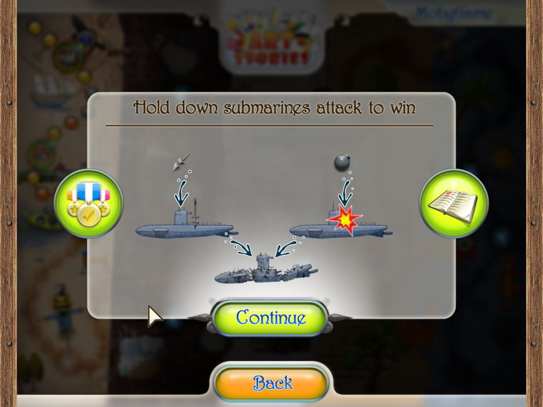 Art Stories (Windows) screenshot: Destroy the submarines.