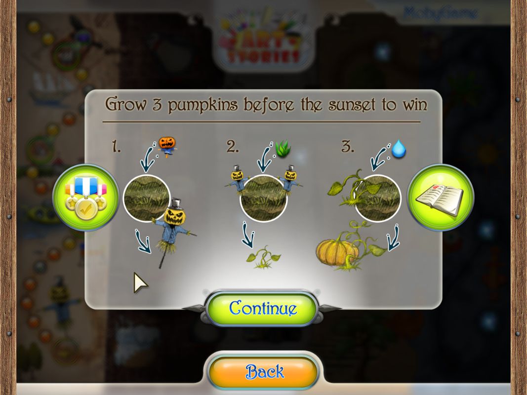 Art Stories (Windows) screenshot: Time to make like a farmer and grow pumpkins.