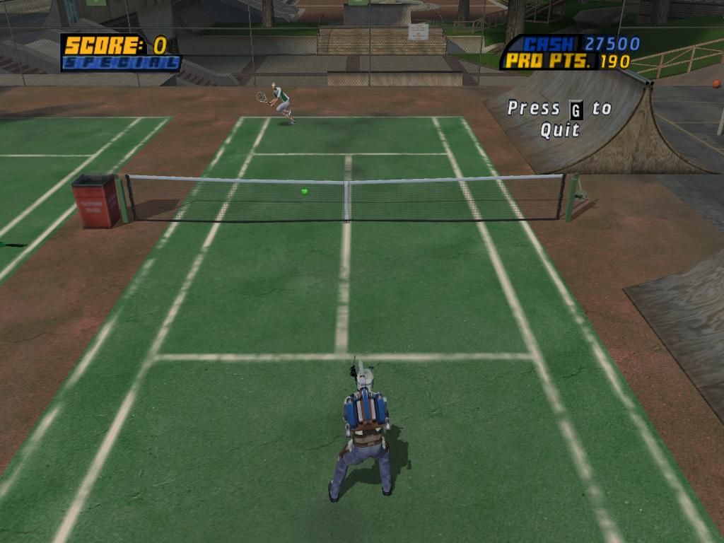 Tony Hawk's Pro Skater 4 (Windows) screenshot: Tennis in College