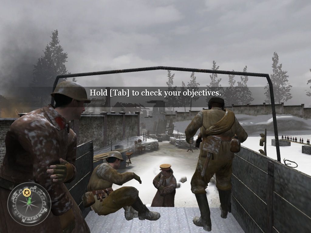 Call of Duty 2 (Macintosh) screenshot: Red Army Training - game start