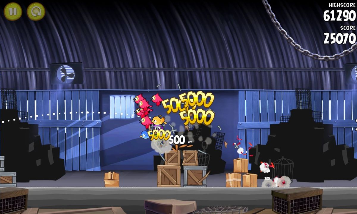 Angry Birds: Rio (Windows) screenshot: And instead of the pigs dying, the birds fly out happily