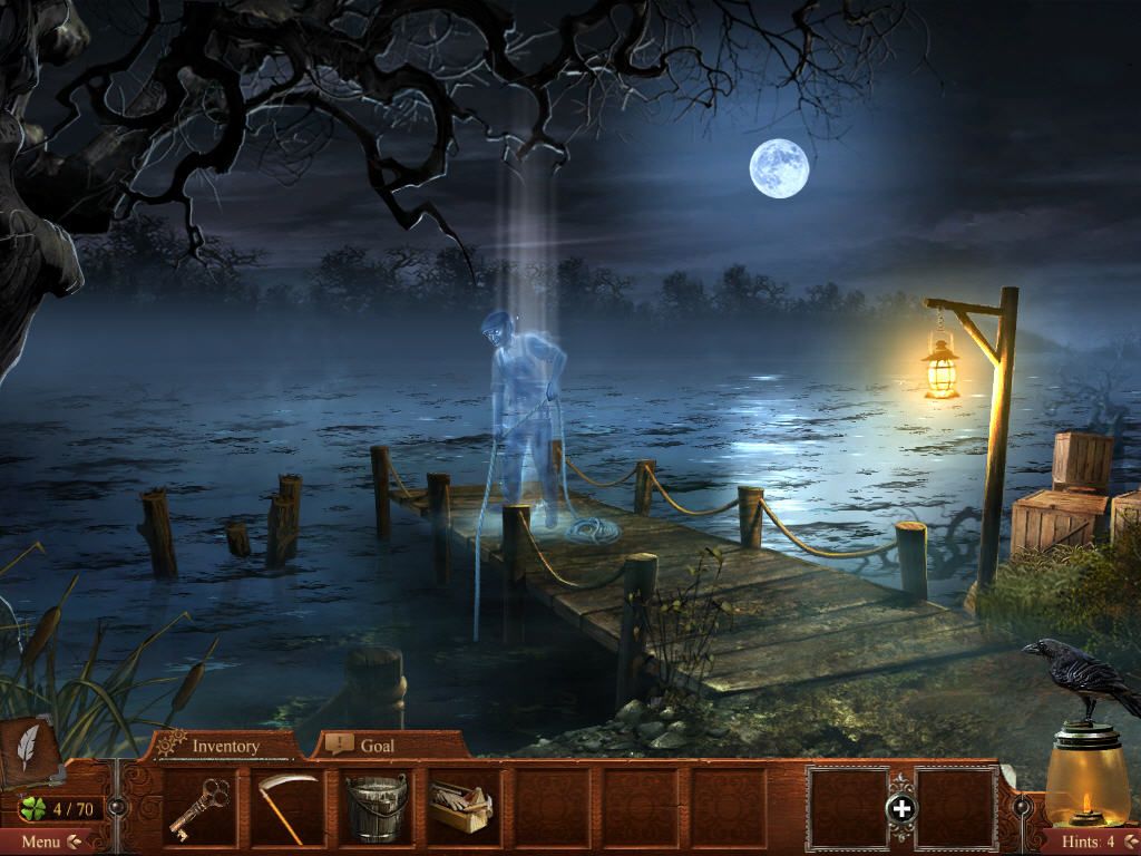 Midnight Mysteries: Devil on the Mississippi (Windows) screenshot: The pier measuring the river depth for docking