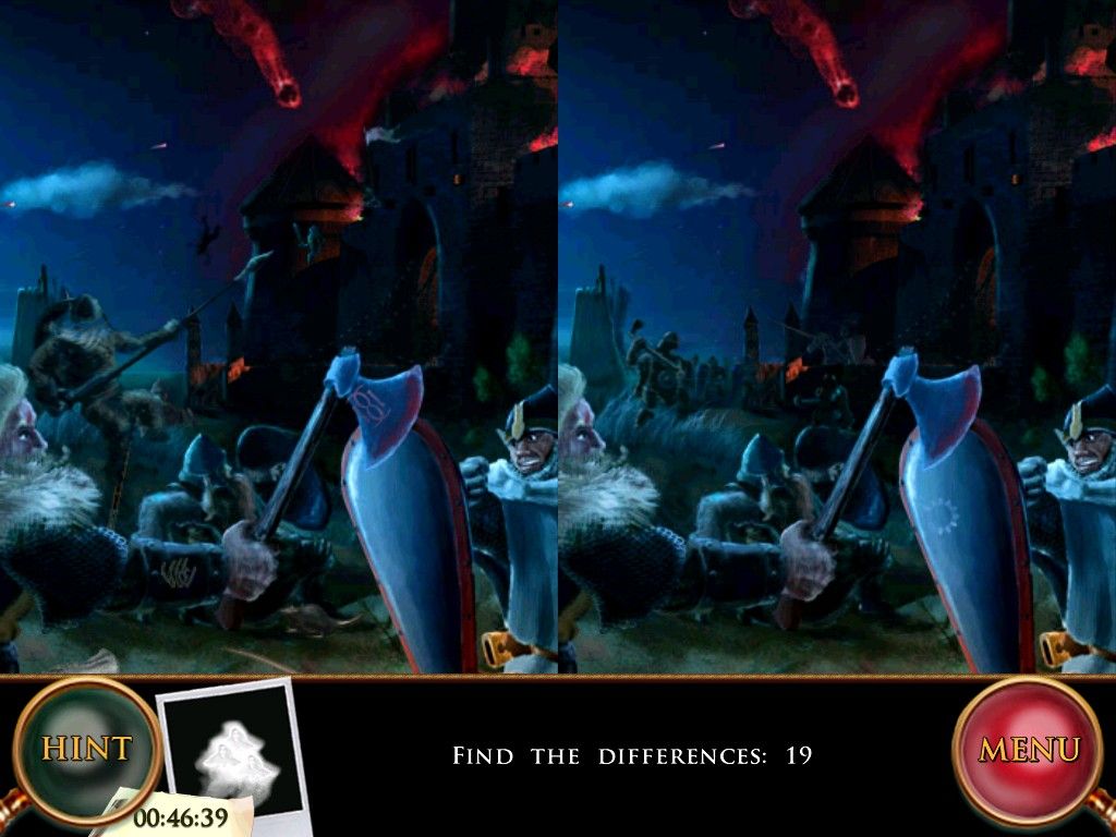 The Unicorn Castle (iPad) screenshot: Painting - differences