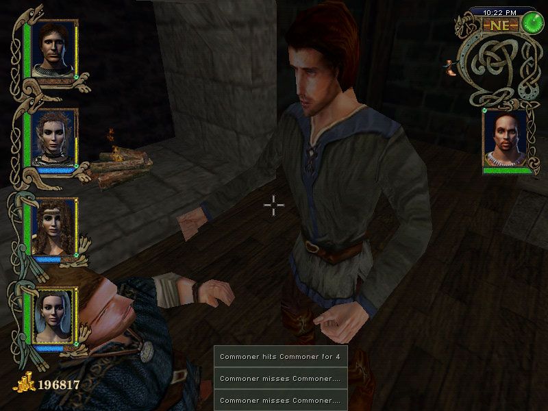 Might and Magic IX (Windows) screenshot: Drunk fight in the bar