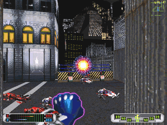 CyberMage: Darklight Awakening (DOS) screenshot: Casting Prism, one of the more devastating powers. Nice effects!..