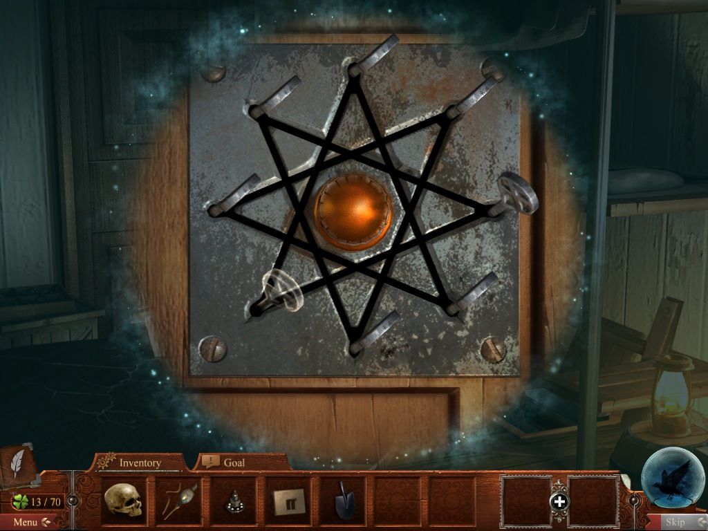 Midnight Mysteries: Devil on the Mississippi (Macintosh) screenshot: 7 key lock puzzle