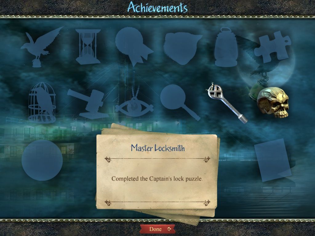 Midnight Mysteries: Devil on the Mississippi (Macintosh) screenshot: Achievements