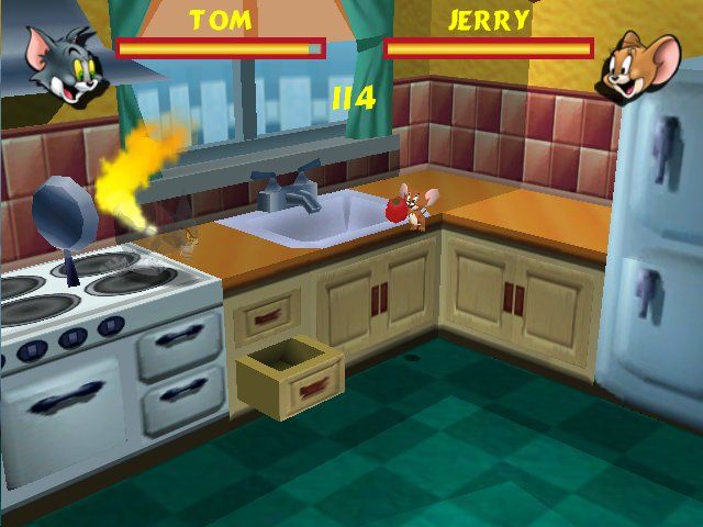 Tom and Jerry in Fists of Furry (Windows) screenshot: Tom: hot! Hot!