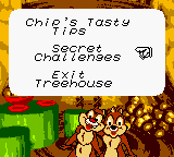 Mickey's Racing Adventure (Game Boy Color) screenshot: Chip and Dale provide hints, as well as giving you extra challenges to perform