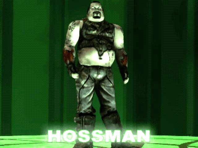 Quake III: Arena (Macintosh) screenshot: A quick cameo of each bot opponent you will face for the tier - Hossman
