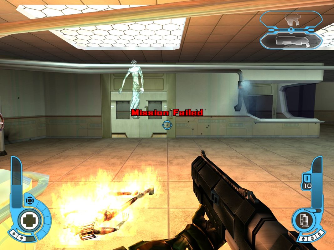 Judge Dredd: Dredd vs Death (Windows) screenshot: Kill a Dark Judge early and they will escape to find a new host.