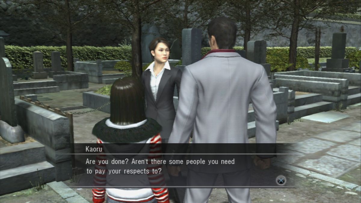 Yakuza 3 (PlayStation 3) screenshot: Running into Kaoru, a female detective Kazuma met in Yakuza 2 game.