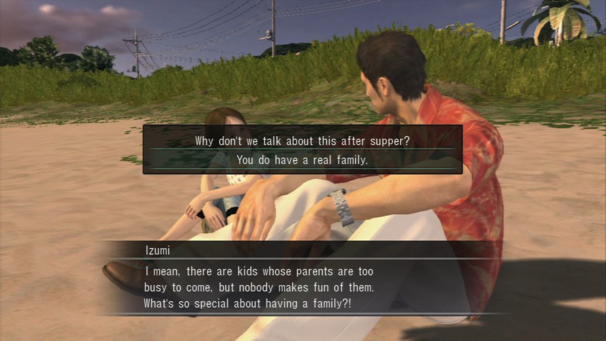 Yakuza 3 (PlayStation 3) screenshot: Trying to find out why Izumi missed the dinner.