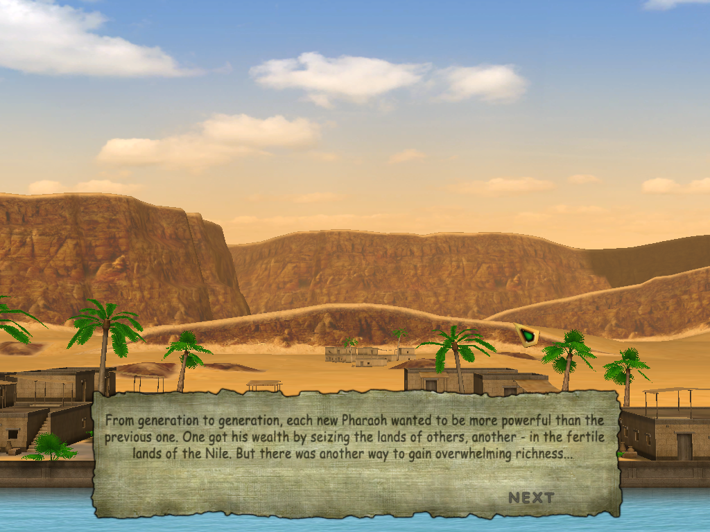 The Great Pharaoh (Windows) screenshot: Opening story
