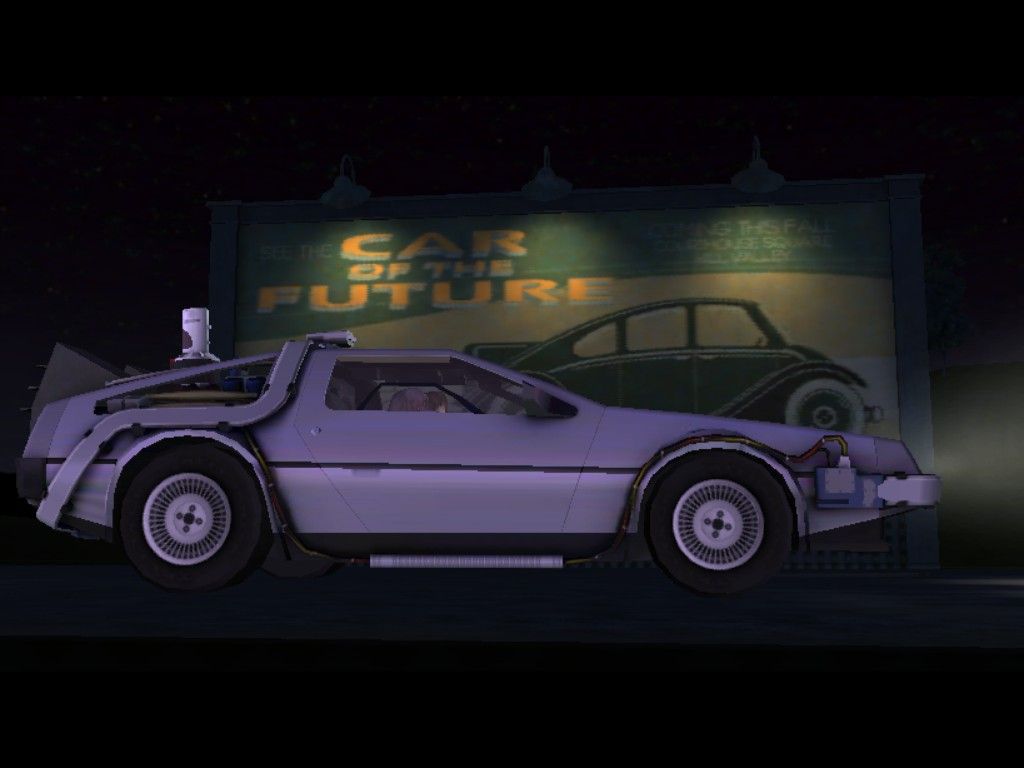 Back to the Future: The Game - Episode 1: It's About Time (iPad) screenshot: Marty hiding the car - date Jun 13 1931