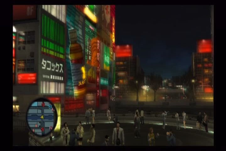 Yakuza 2 (PlayStation 2) screenshot: Kaz travels to Osaka, and the new Sōtenbori district.