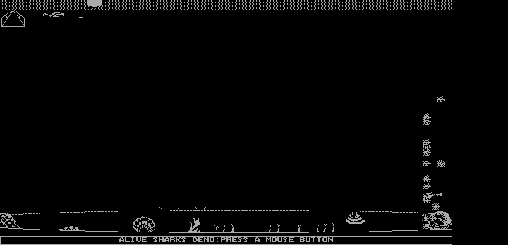 Alive Sharks (DOS) screenshot: Demo (Hercules)