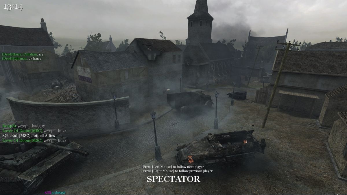 Call of Duty 2 (Windows) screenshot: Spectator mode.